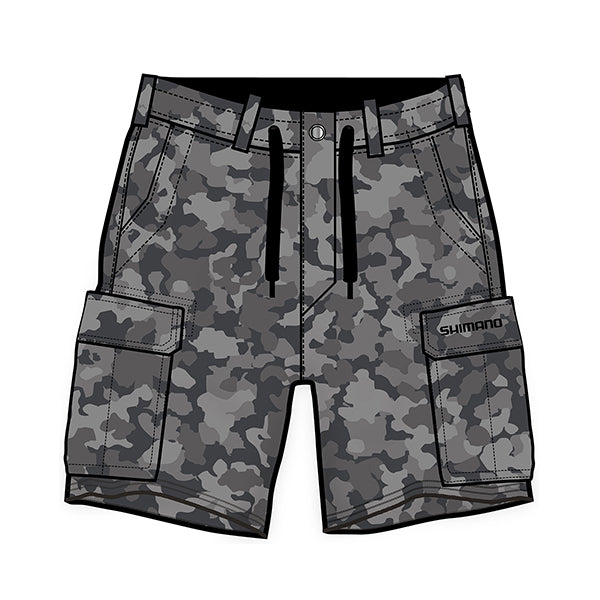 SHM Cargo Shorts Grau Camo M