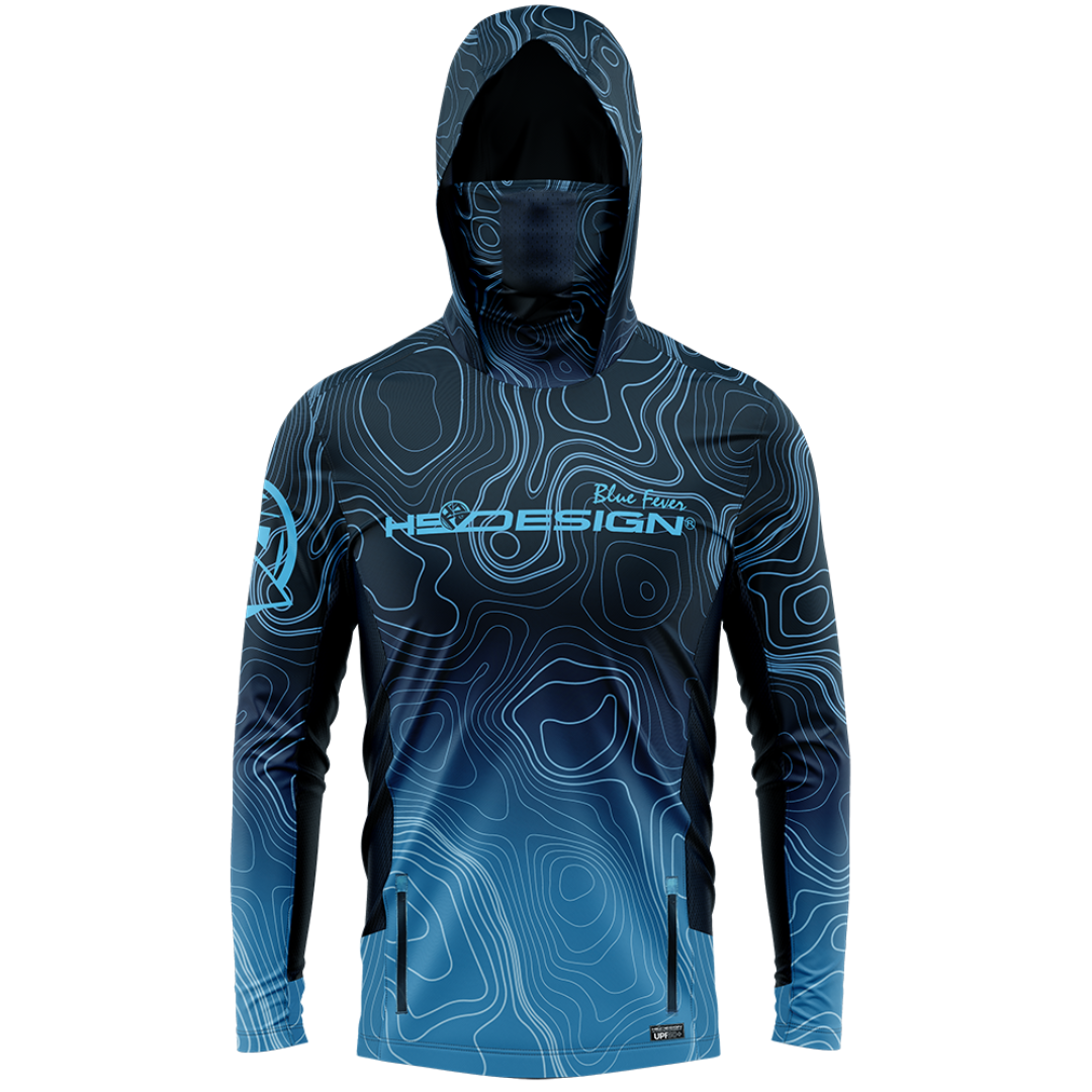 Hotspot Design - Hooded performance t-shirt Bathimetry