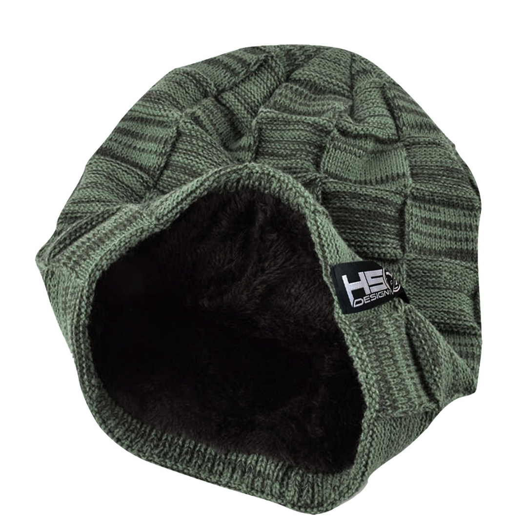 Hotspot Design - Green beanie HSD with fur