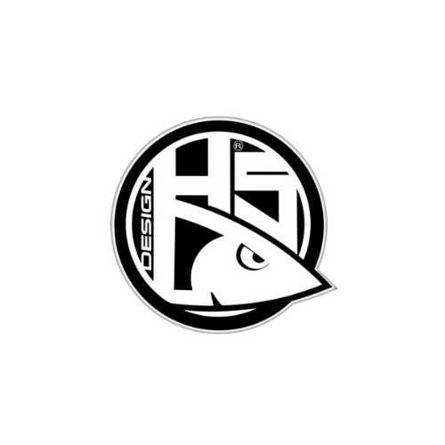 Hotspot Design logo featuring a stylized fish head within a circular emblem, combined with bold black and white text, representing a brand known for stylish and functional fishing apparel and accessories