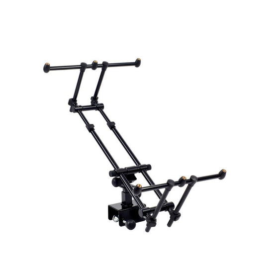 DAIWA Boat Pod 3 Rod 80x20x10cm, black adjustable rod holder for boats, designed for secure and organized fishing rod placement.