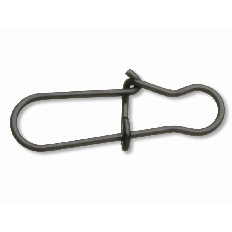 DAIWA Prorex Snap Gr.12 18kg 10Stk., durable black snap swivel for fishing, ideal for terminal tackle setups.