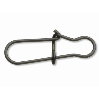 DAIWA Prorex Snap Gr.12 18kg 10Stk., durable black snap swivel for fishing, ideal for terminal tackle setups.